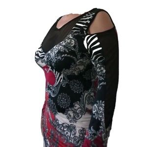 Cameo Cold Shoulder Long Sleeve bodycon Dress Size 2X